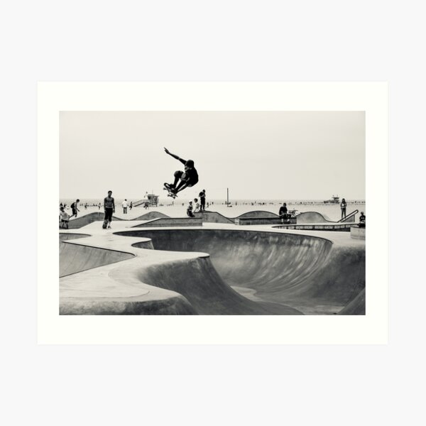 Horizontal Skateboarding Print Venice Skatepark Poster Photography Print Venice Beach Art Print