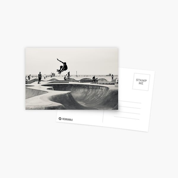 Horizontal Skateboarding Print Venice Skatepark Poster Photography Print Venice Beach Postcard