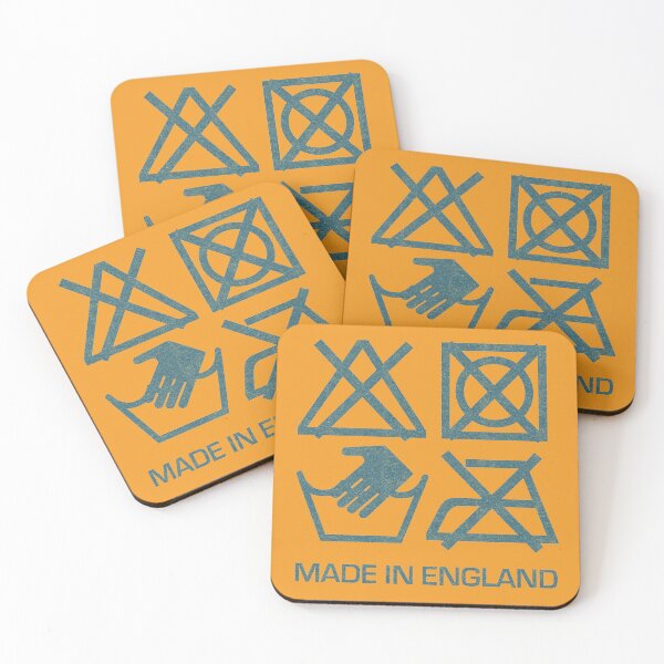 Item preview, Hand Wash Only - Made in England (Blue on Yellow) designed and sold by Mystalope.