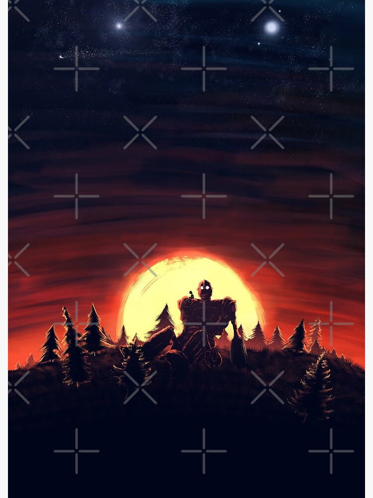 Discover The Iron Giant Sunset Premium Matte Vertical Poster