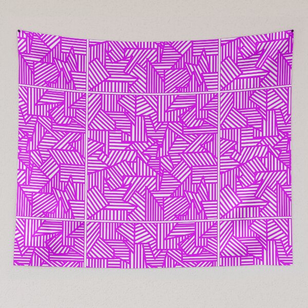 Item preview, pink line patterns designed and sold by Ella's  Doodles And Designs.
