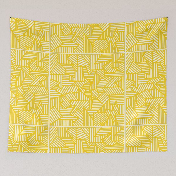 Item preview, yellow line patterns designed and sold by Ella's  Doodles And Designs.