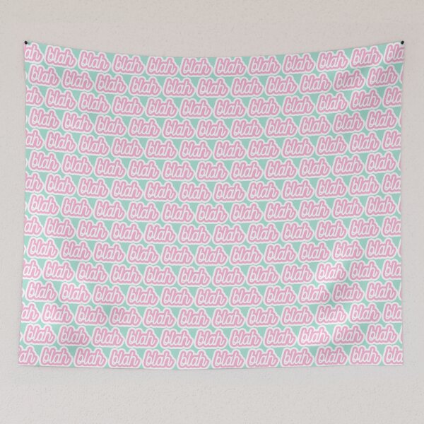 Item preview, blah - pink and aqua designed and sold by littlearrow.