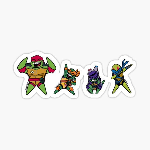 Rise of the TMNT chibis Sticker