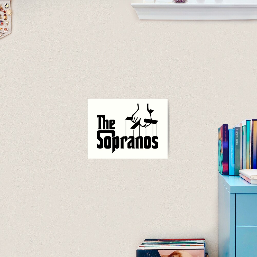 The Sopranos Logo (The Godfather mashup) (Black) Art Print
