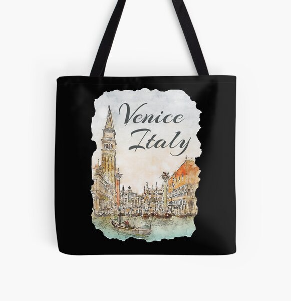Venice Italy Watercolor Souvenir All Over Print Tote Bag