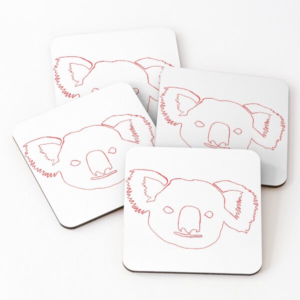 Item preview, Koala Outline Red designed and sold by shtem.