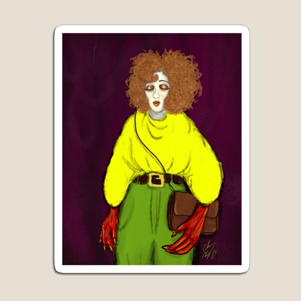 Girl with Handbag Magnet