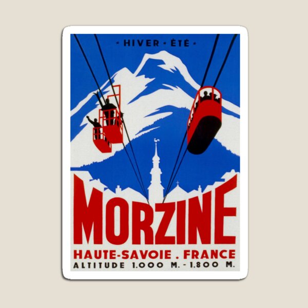 Aperçu de l'œuvre Affiche de ski vintage Morzine France créée et vendue par vintagevivian.
