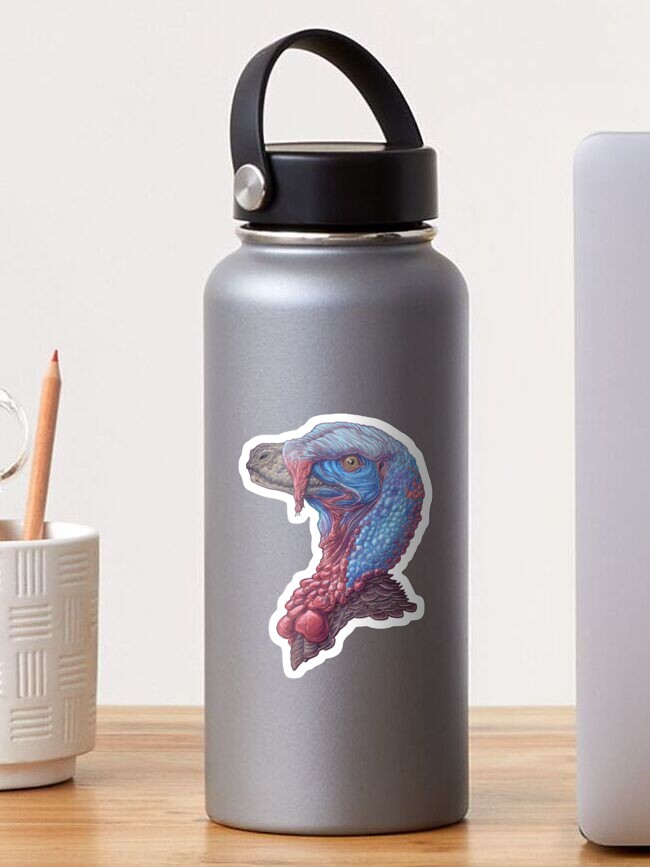 Thumbnail 1 of 3, Sticker, Murder Turkey (Velociraptor mongoliensis) designed and sold by coffeeisblack.