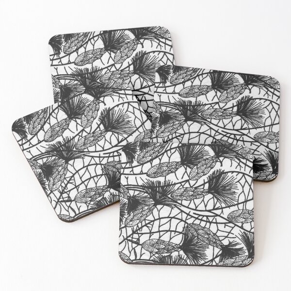 Item preview, Craft Paper - Plush black flora on white designed and sold by FellyFineThings.