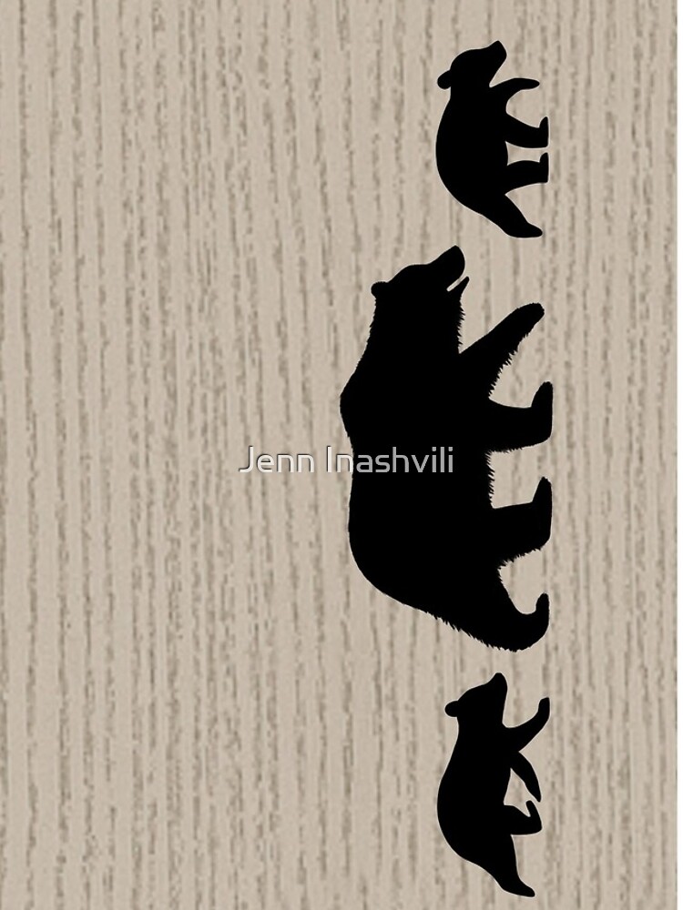 Disover Grizzly Bear Family Silhouettes | Mama Bear with Cubs Iphone Case