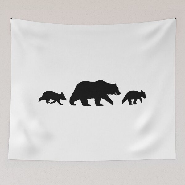 Item preview, Grizzly Bear Family Silhouettes | Mama Bear with Cubs designed and sold by Jenn Inashvili.