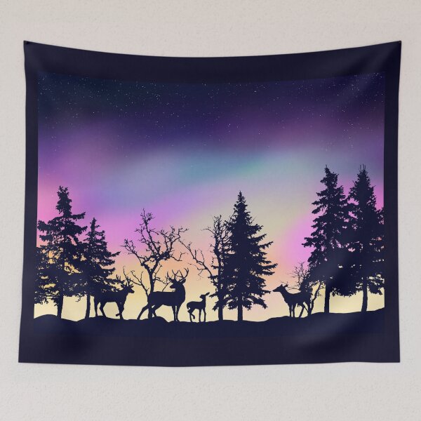 Item preview, deer in forest designed and sold by theerraticmind.