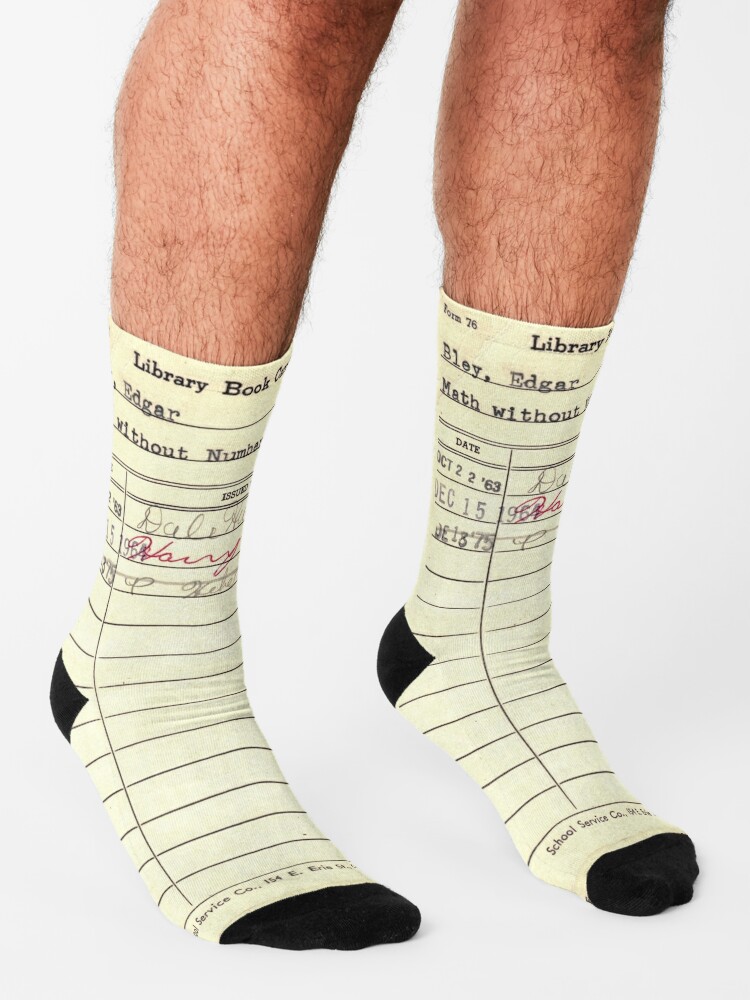 Library deals card socks