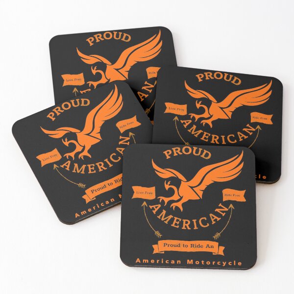 Item preview, Proud American Proud American Rider Orange Text designed and sold by TWMBDesigns.