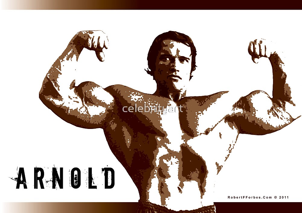 Arnold Schwarzenegger - Front Double Biceps by celebrityart.