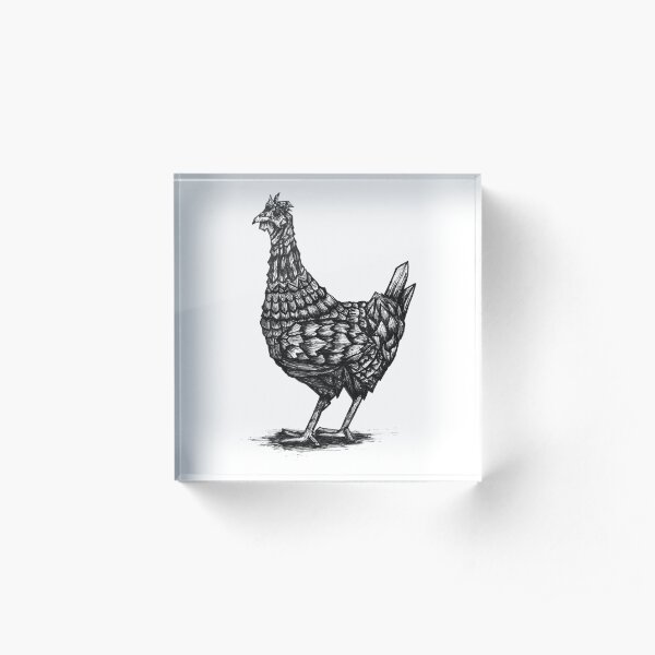 chicken poly Acrylic Block