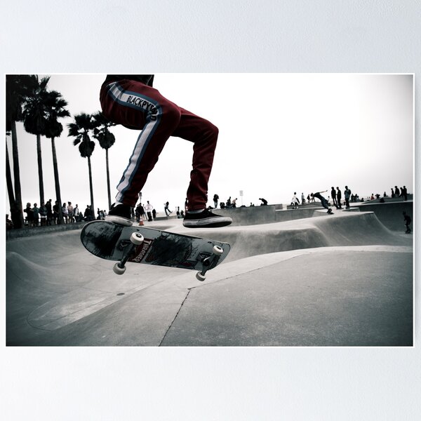 Item preview, Venice Beach Skatepark Print Skateboarding Poster Skateboarding Print Horizontal Los Angeles Photography Print designed and sold by MidVillageShop.