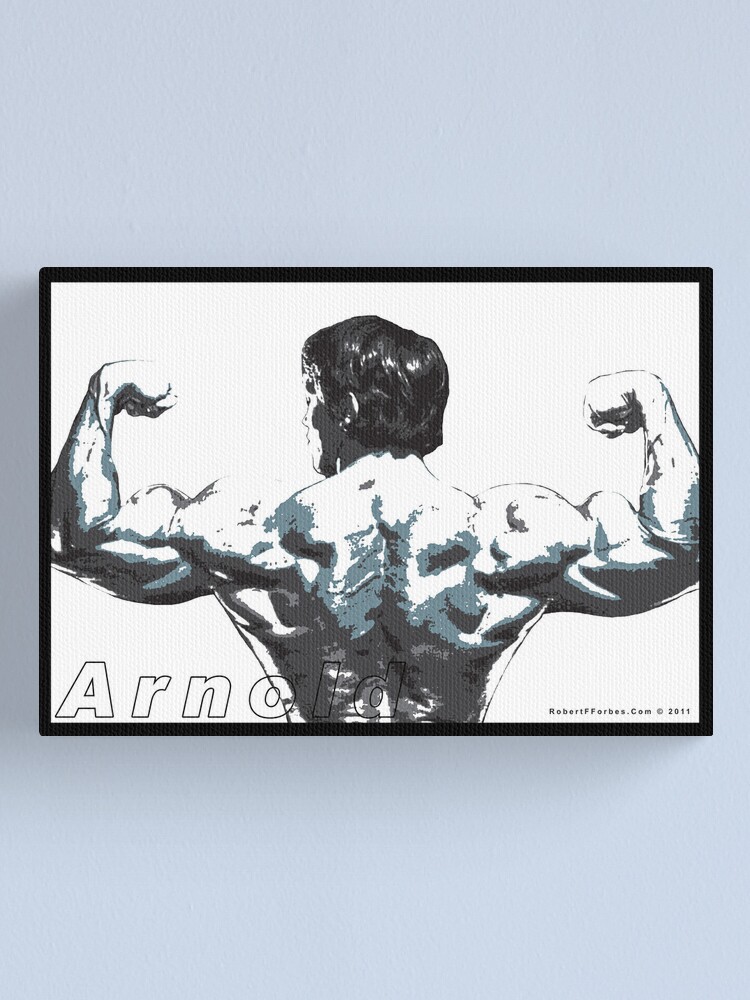 Arnold Schwarzenegger Double Rear Biceps Canvas Print By Images, Photos, Reviews