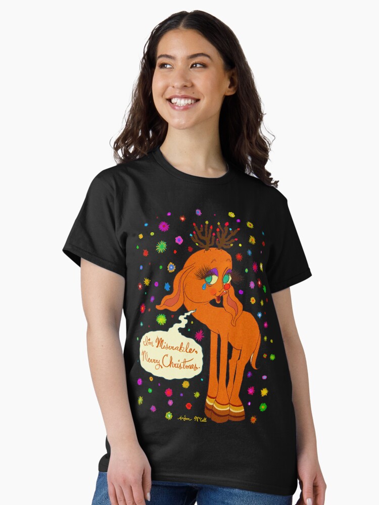 Thumbnail 1 of 7, Classic T-Shirt, I'm Miserable, Merry Christmas. designed and sold by ambermccall.