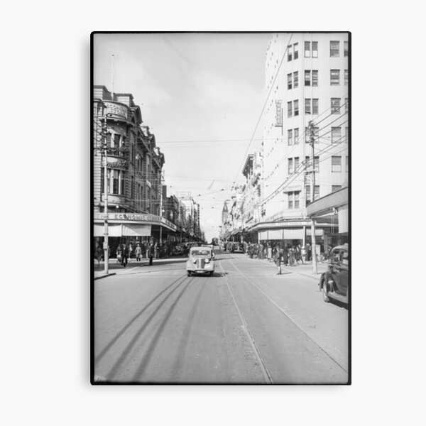 Hay Street, Perth, 1941, State Library of Western Australia Metal Print