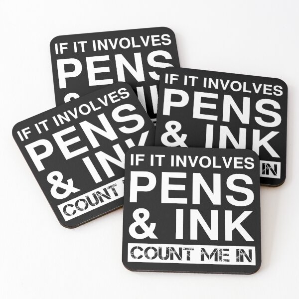 Item preview, Funny Pens And Ink Drawing Calligraphy Calligrapher designed and sold by Creekman Designs.