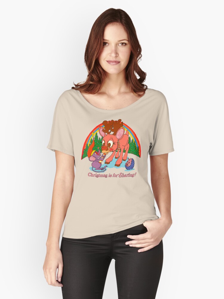 Thumbnail 1 of 3, Relaxed Fit T-Shirt, Christmas is for Sharing designed and sold by ambermccall.