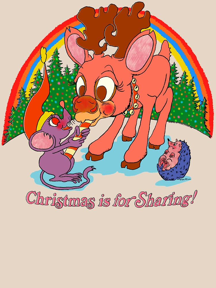 Thumbnail 3 of 3, Relaxed Fit T-Shirt, Christmas is for Sharing designed and sold by ambermccall.