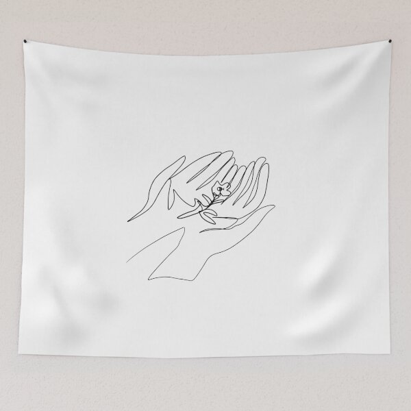 Item preview, Simple Art of Hands Holding Flower Aesthetic  designed and sold by Sparklydanny.