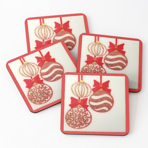 Item preview, Red and Gold Xmas Ornaments designed and sold by Sue Goldberg.