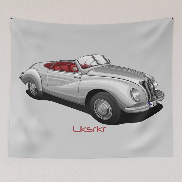 Item preview, Silver vintage car - Artwork designed and sold by Lksrkr.