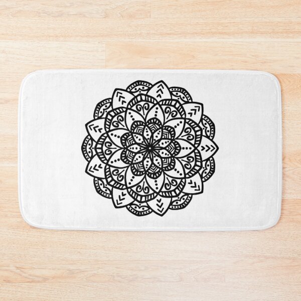 Item preview, Decorative black mandala on a white background designed and sold by Jenmag.