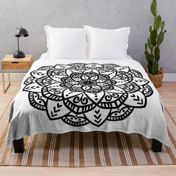 Item preview, Decorative black mandala on a white background designed and sold by Jenmag.