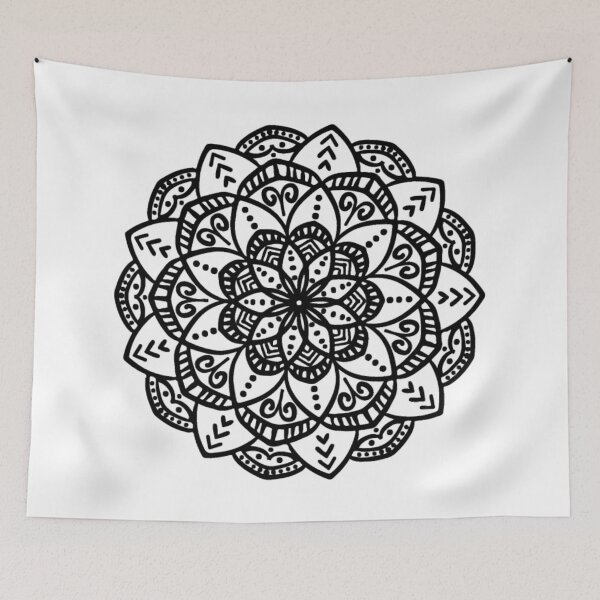 Item preview, Decorative black mandala on a white background designed and sold by Jenmag.