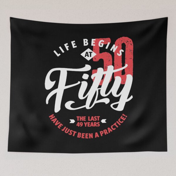Item preview, Life Begins at 50, 50th Birthday Gift designed and sold by Jose Art Studio.