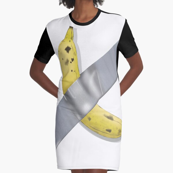 Duct Tape Banana  Graphic T-Shirt Dress