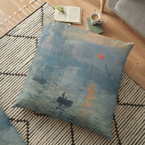 Impression Sunrise, Claude Monet, 1872 Floor Pillow