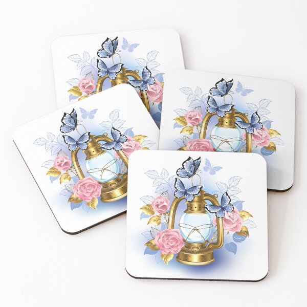 Item preview, Kerosene Lamp with Pink Roses designed and sold by Blackmoon9.