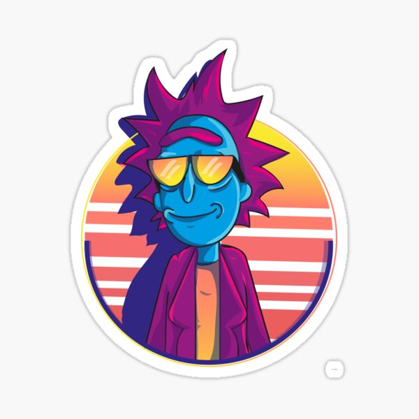 80s Rick, Rick and Morty (Fanart) Sticker