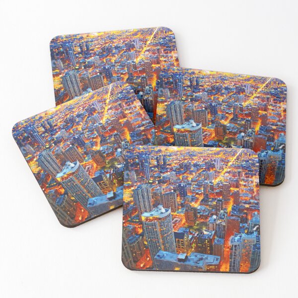 Item preview, Chicago Sunset- Mixed Media designed and sold by k9printart.