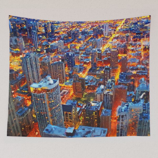 Item preview, Chicago Sunset- Mixed Media designed and sold by k9printart.