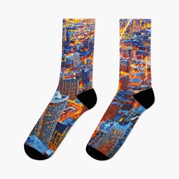 Item preview, Chicago Sunset- Mixed Media designed and sold by k9printart.