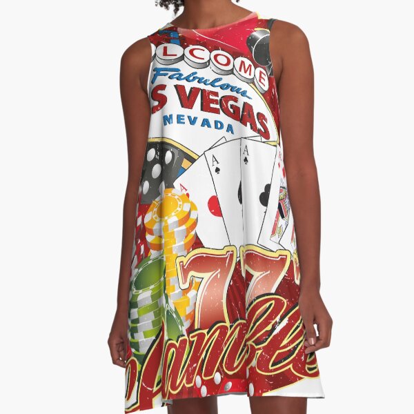 Las Vegas Casino Gambler A-Line Dress