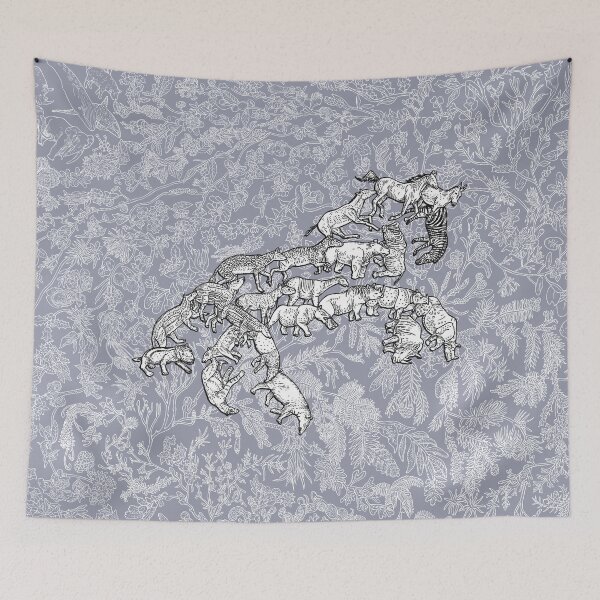 Item preview, Perissodactyla -  Evolution - Blue Background designed and sold by EvolutionPoster.