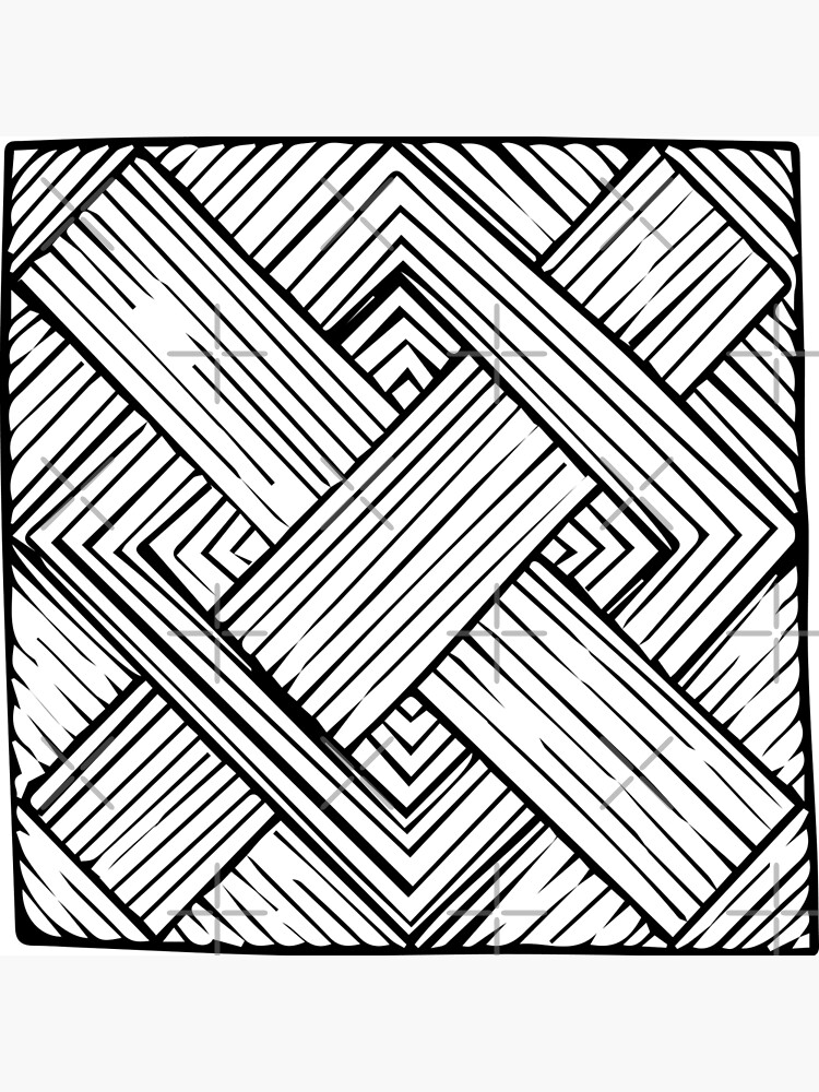 Black and White Geometric Minimalist Pattern Art Print by Vic Torys |  Society6