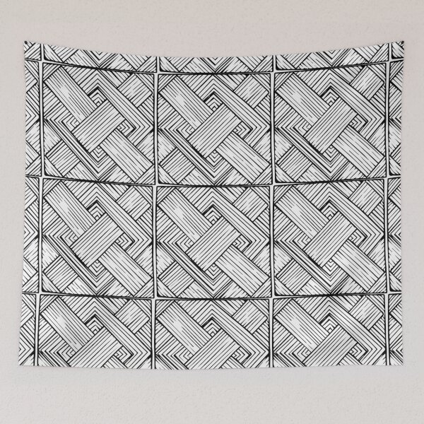 Item preview, Black and white graphics. Geometric square symmetric figures designed and sold by Julia Faranchuk.