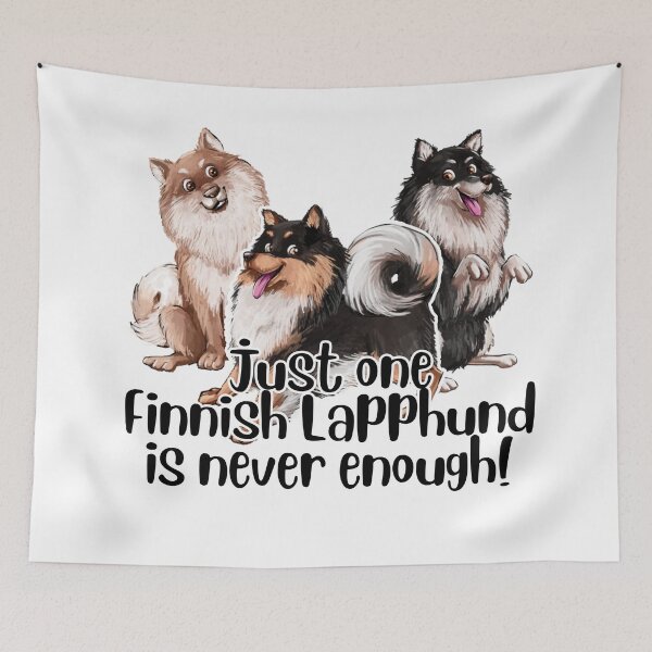 Item preview, Finnish Lapphund - One is Never Enough - Black designed and sold by FLCV.