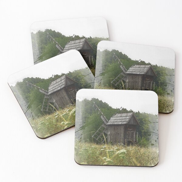 Item preview, Watercolor Ancient Ukraine Wooden Windmill - Ukrainian Art designed and sold by r-silver.