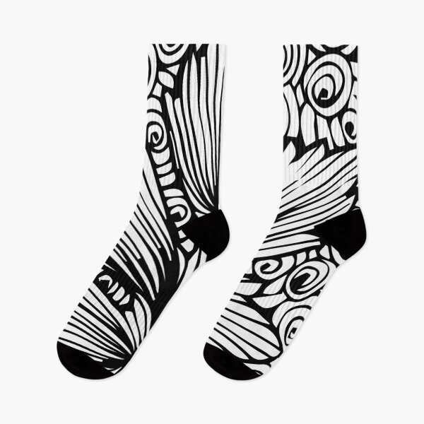 Item preview, Black and white graphics. Plant leaf and spiral designed and sold by Julia Faranchuk.